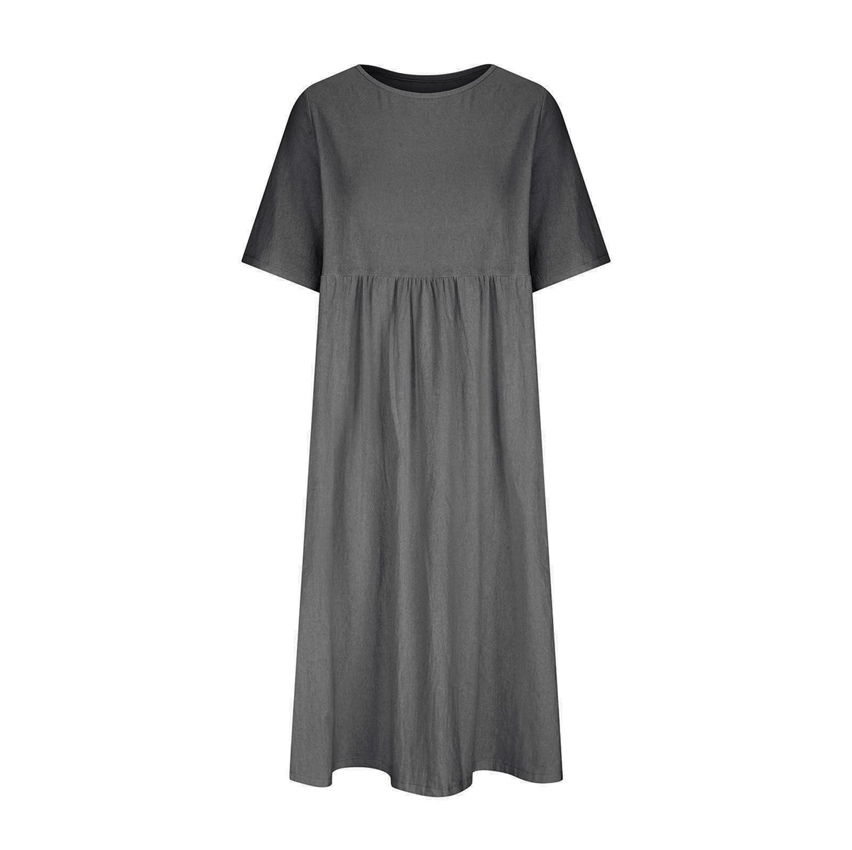 Summer New Cotton and Linen Casual Short Sleeve
