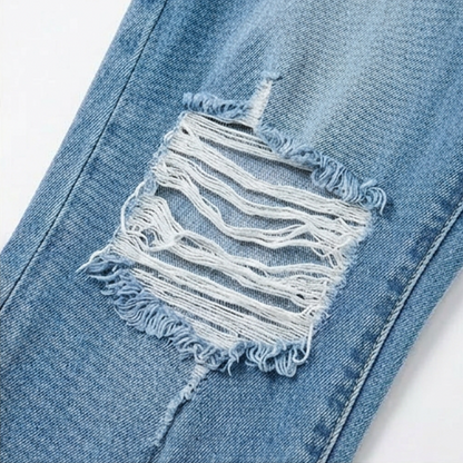 Women's Plus Size Distressed Washed Ripped High-Waisted Capri Frayed Hem Jeans, Drawstring Waist Denim Cropped Pants, Y2K Summer Streetwear Bottoms for Daily Wear, Comfortable Slim Fit Casual Trousers