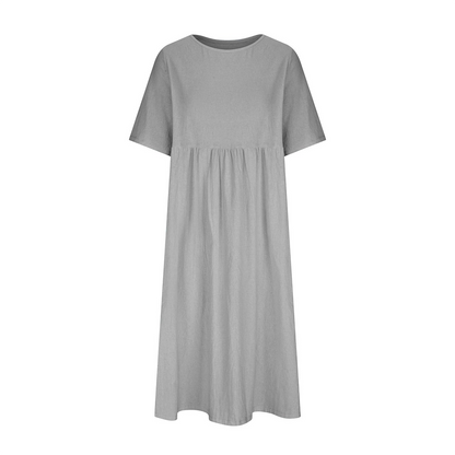 Summer New Cotton and Linen Casual Short Sleeve